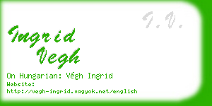 ingrid vegh business card