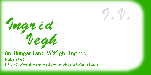 ingrid vegh business card